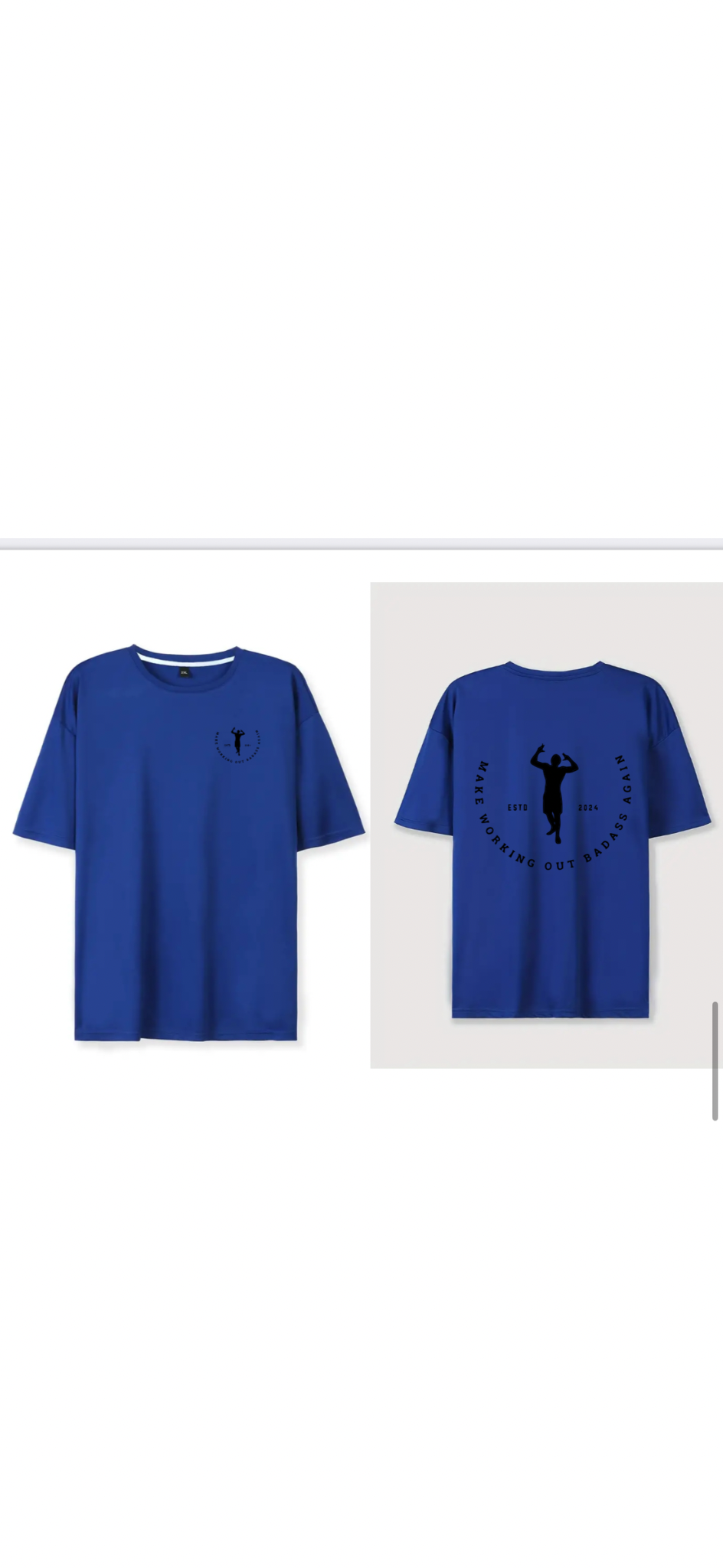 Blue t-Shirt - Make Working Out Badass Again Shop