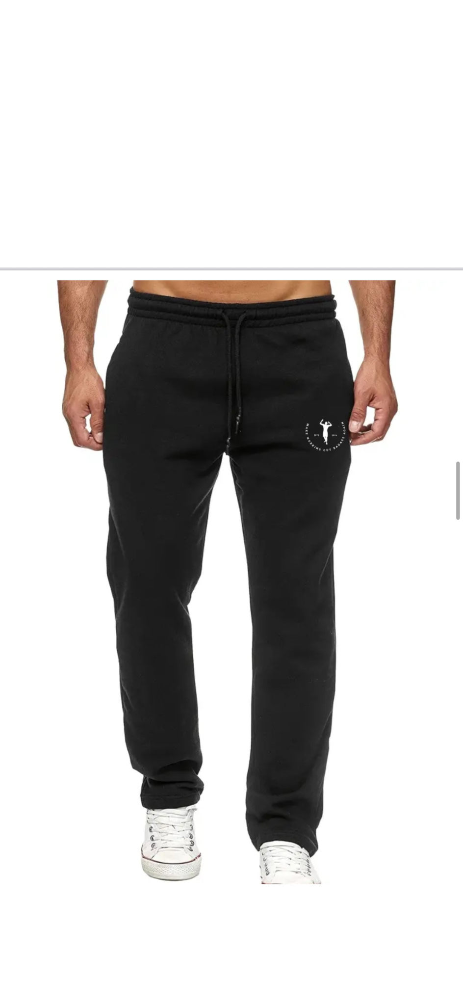 Black cotton sweatpants - Make Working Out Badass Again Shop