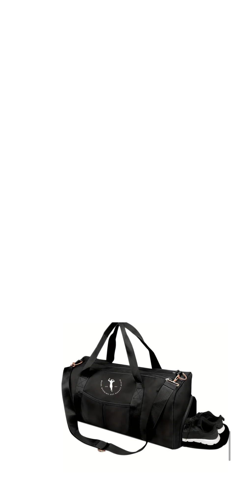 Black Duffel Bag - Make Working Out Badass Again Shop